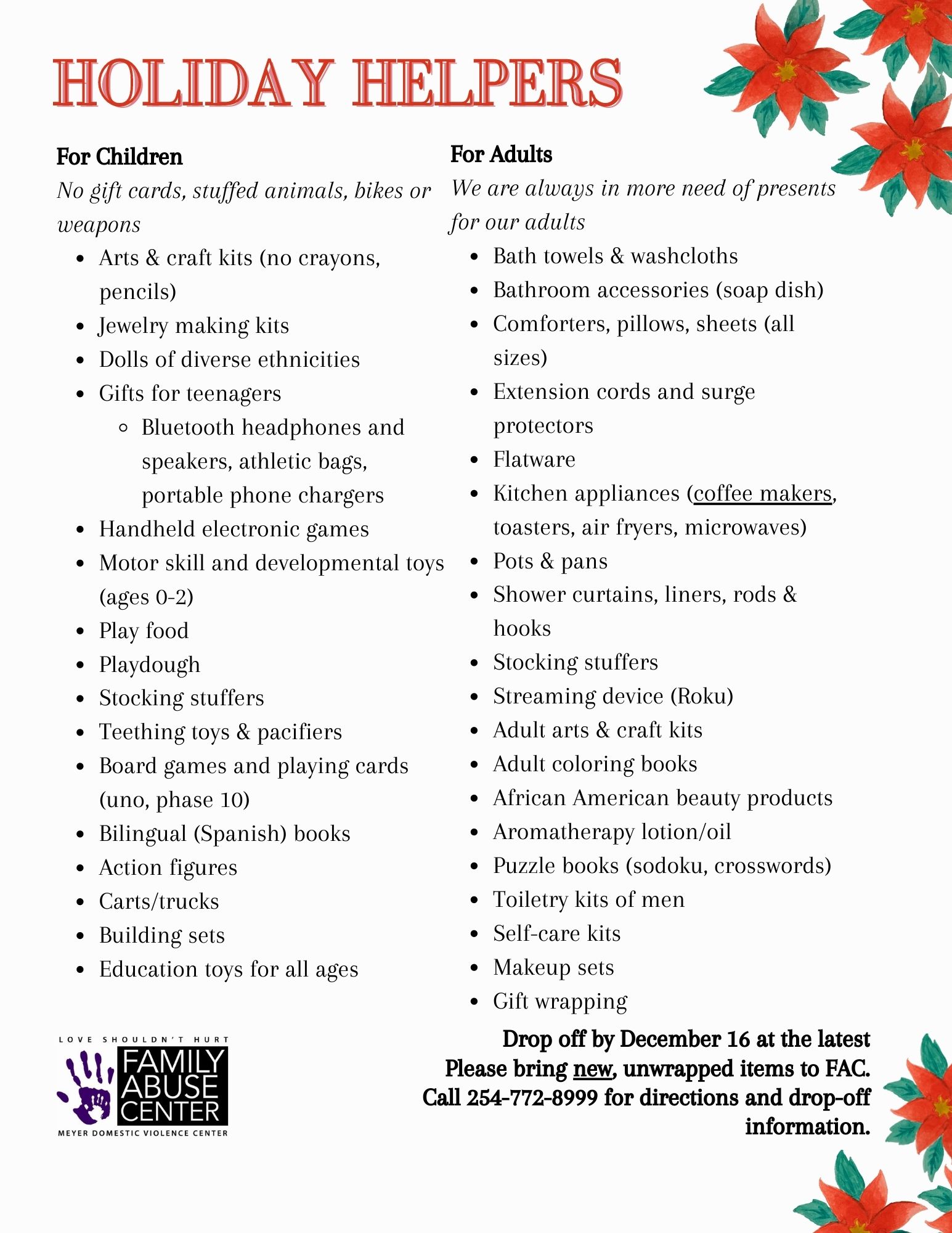 HOLIDAY HELPERS HOLIDAY HELPERS